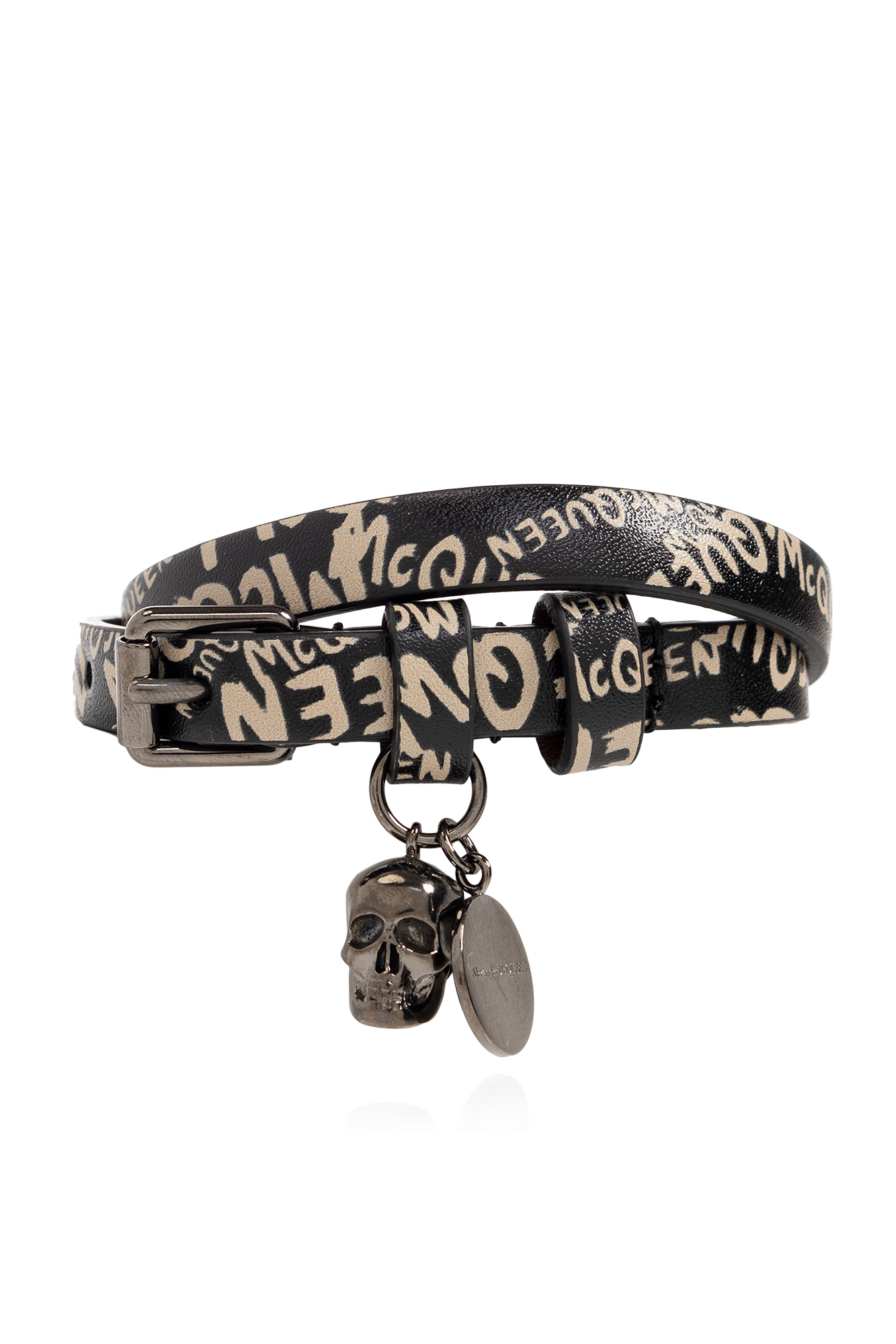 Alexander mcqueen black hot sale skull bracelet